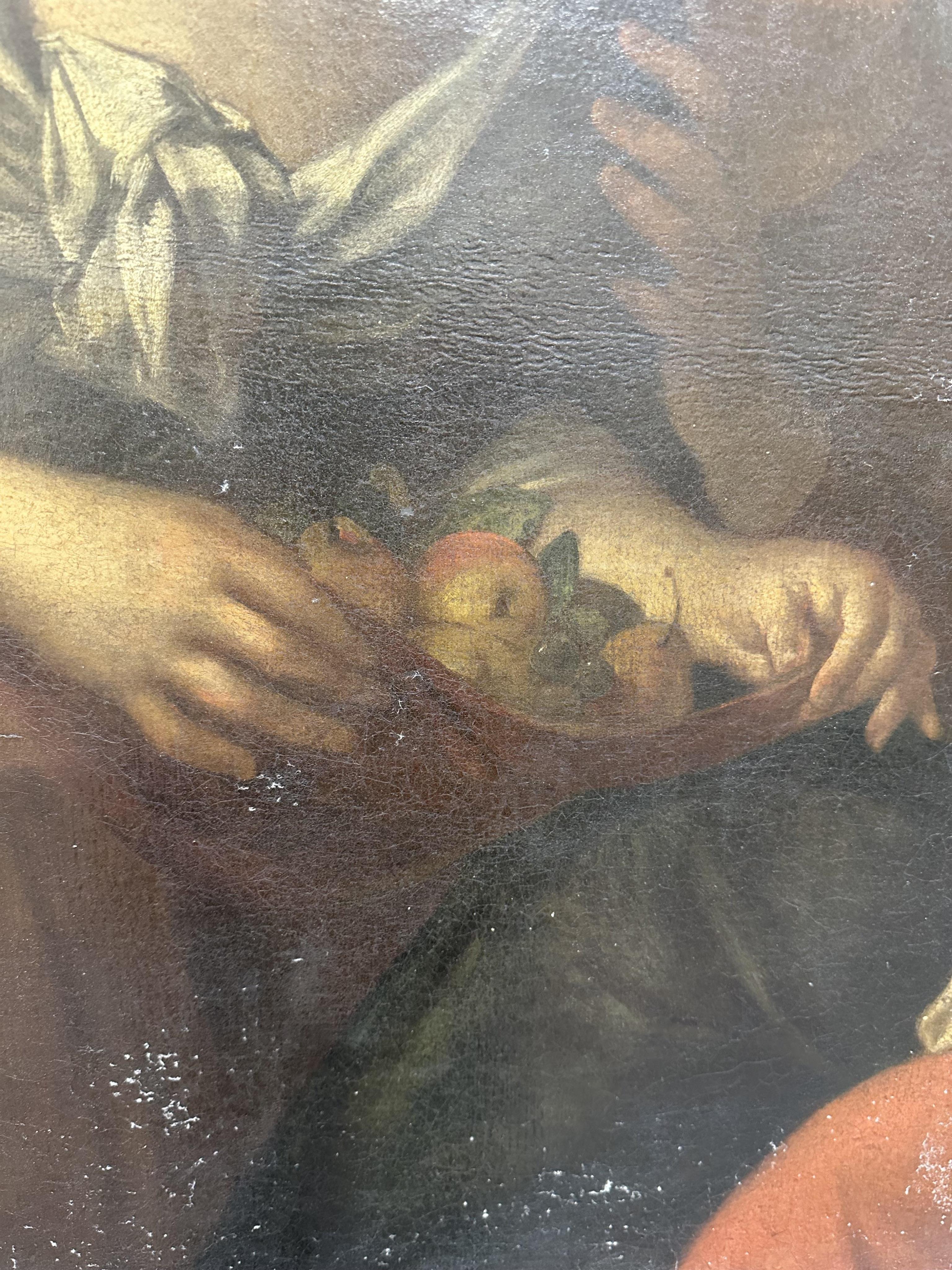 Circle of Domenico Zampieri, called il Domenichino, Italian 1581-1641, 'The Madonna and Child with the infant Saint John the Baptist and Angels'